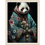 Load image into Gallery viewer, Panda in Kimono Illustration Wall Art Print