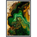 Load image into Gallery viewer, Organic Depths: Green &amp; Brown Painting Wall Art Print