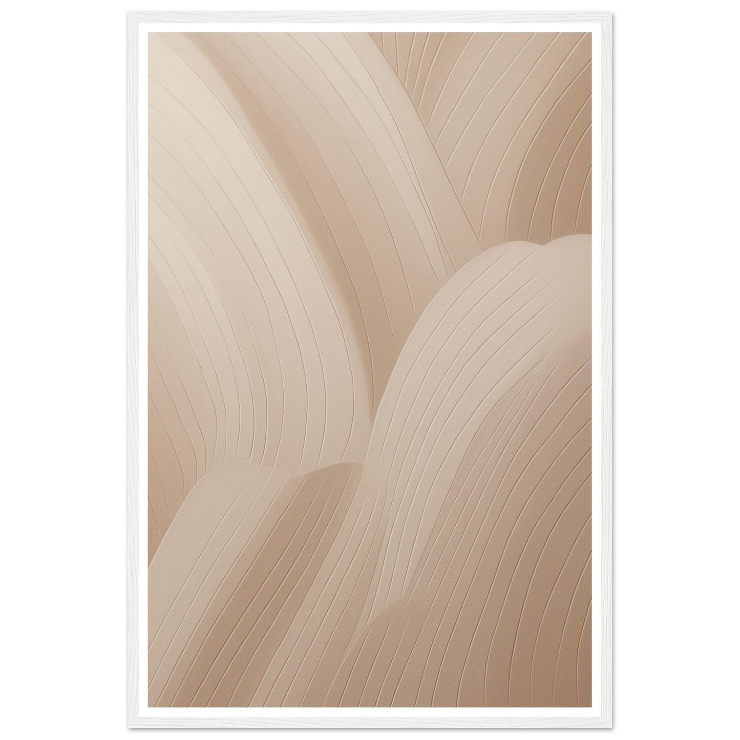 Gentle Rake Textures On Blushing Plaster Wall Art Print