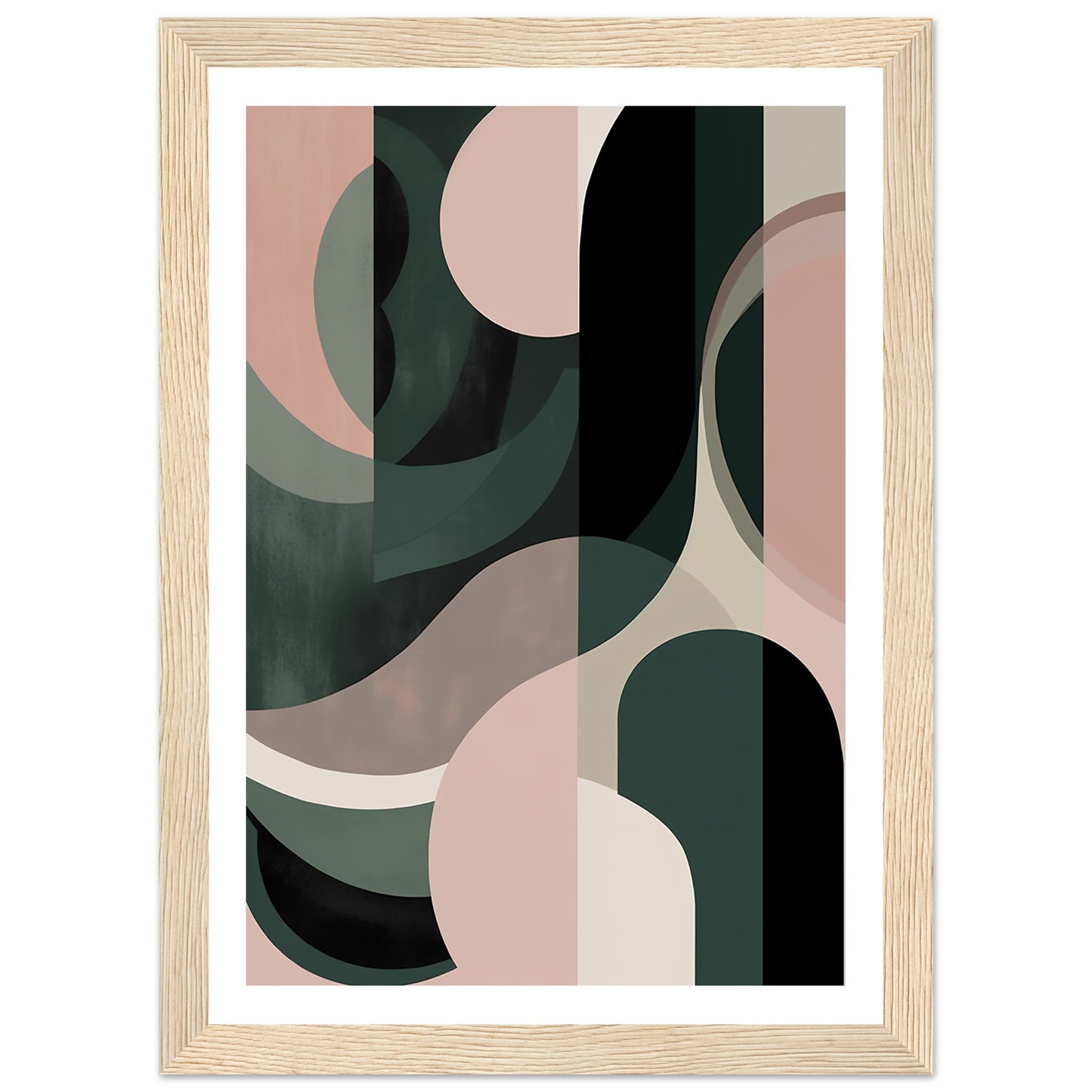 Minimalist Shapes and Muted Hues Wall Art Print