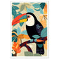 African Textile-Inspired Toucan Vibrant Bird Wall Art Print