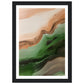 Abstract Strokes of Green and Brown Wall Art Print