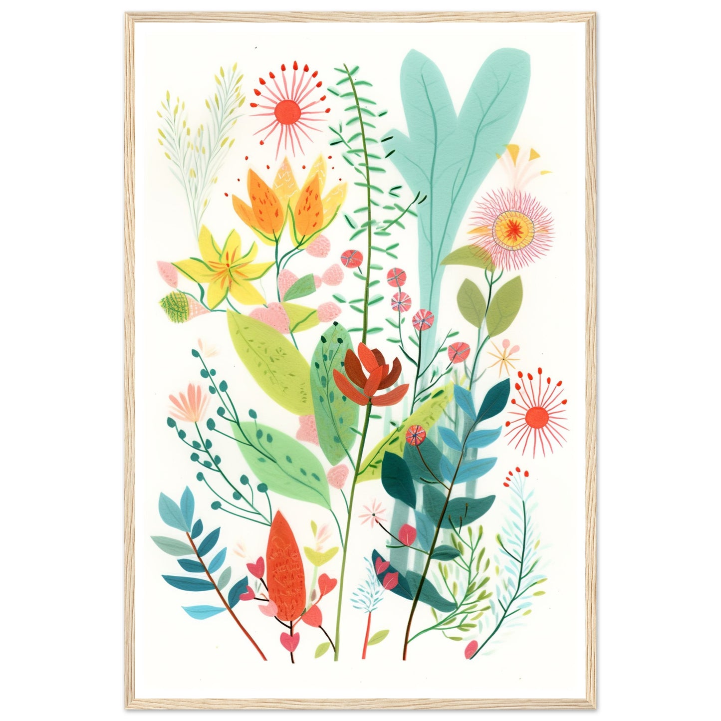 Charming Floral Oasis Wall Art Print