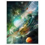 Load image into Gallery viewer, Otherworldly Celestial Abstract Collage Wall Art Print