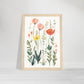 Blooming Garden Flowers Wall Art Print