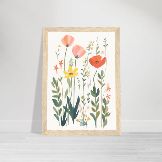 Blooming Garden Flowers Wall Art Print