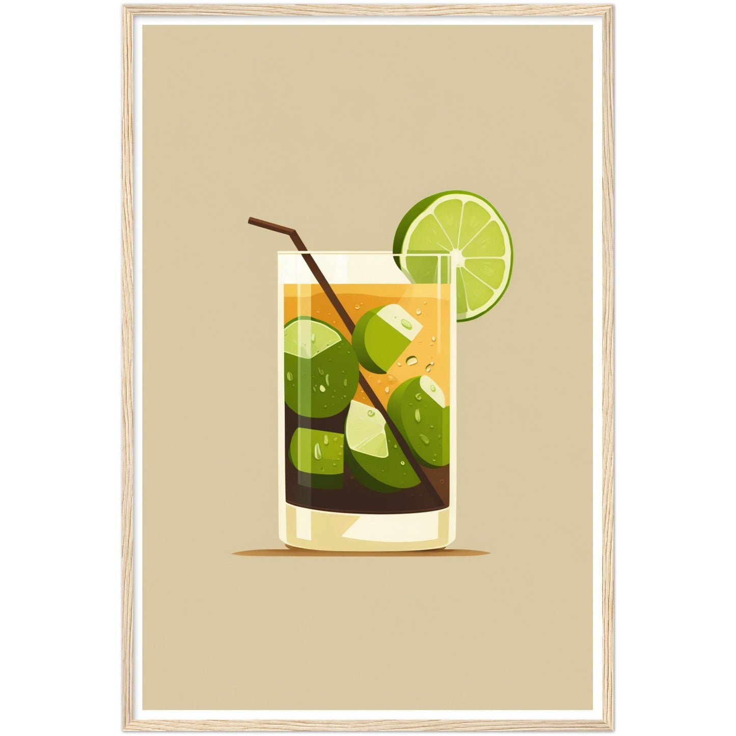 Cool Caipirinha Cocktail Drink Wall Art Print