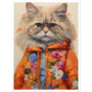 Groovy Hippy Kitty - Whimsical Ragdoll Cat Wall Art Print