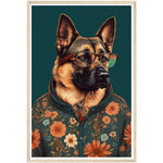 Load image into Gallery viewer, Floral Fashionista German Shepherd Dog Wall Art Print