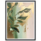 Golden Botanical Fluid Leaf Symphony Wall Art Print