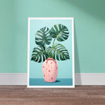Load image into Gallery viewer, Symmetrical Monstera Plant Illustration Wall Art Print
