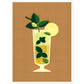 Mojito Cocktail Illustration Wall Art Print