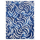 Blue Abstract Zig Zags Swirls & Curls Pattern Wall Art Print