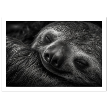 Sleeping Sloth Photograph Wall Art Print