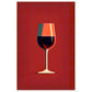 Red Wine Chic Minimalist Wine Glass Art