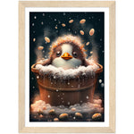 Load image into Gallery viewer, Bubble Bath Baby Penguin Bathroom Wall Art Print