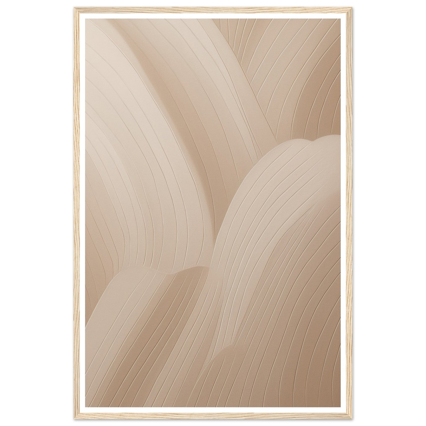 Gentle Rake Textures On Blushing Plaster Wall Art Print