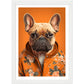 Frenchie Fashionista Trendy French Bulldog Wall Art Print