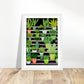 Vibrant Contrasting Potted House Plants Wall Art Print