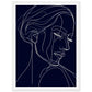 Graceful Contours - Minimalist Woman Portrait Wall Art Print