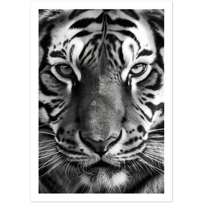 Wild Gaze: Tiger Close-Up Photograph Wall Art Print