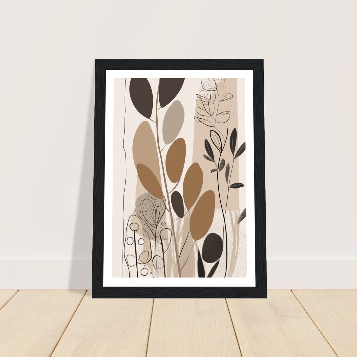 Earthly Botanical Abstract Plants Wall Art Print