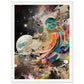 Celestial Collage Embrace Abstract Galaxy Wall Art Print