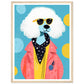 Cool Canine Poodle Illustration Wall Art Print