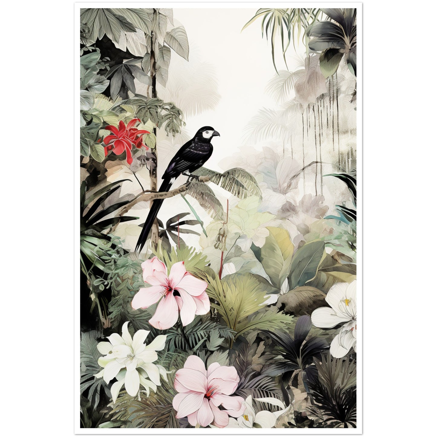 Chic Rainforest Canopy Wall Art Print