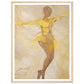 Rhythmic Whirling Ballet Painting in Yellow and Brown