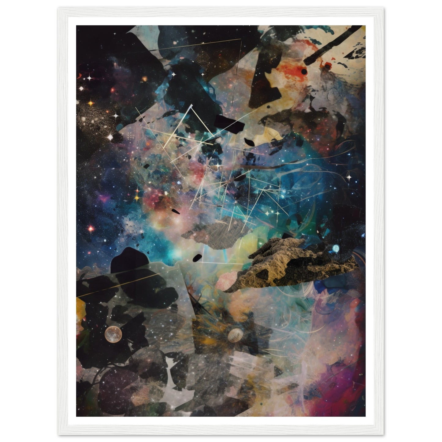 Stellar Space Art Collage Symphony Wall Art Print