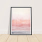 Minimalist Light Pink Tranquil Horizon Wall Art Print