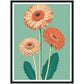 Radiant Gerbera Minimalist Daisy Flower Art