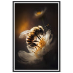 Load image into Gallery viewer, Close-Up of Bee and Flower Photograph Wall Art Print
