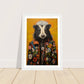 Groovy Hippy Skunk in Flower Power Jacket Wall Art Print