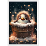 Load image into Gallery viewer, Bubble Bath Baby Penguin Bathroom Wall Art Print