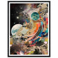 Celestial Collage Embrace Abstract Galaxy Wall Art Print