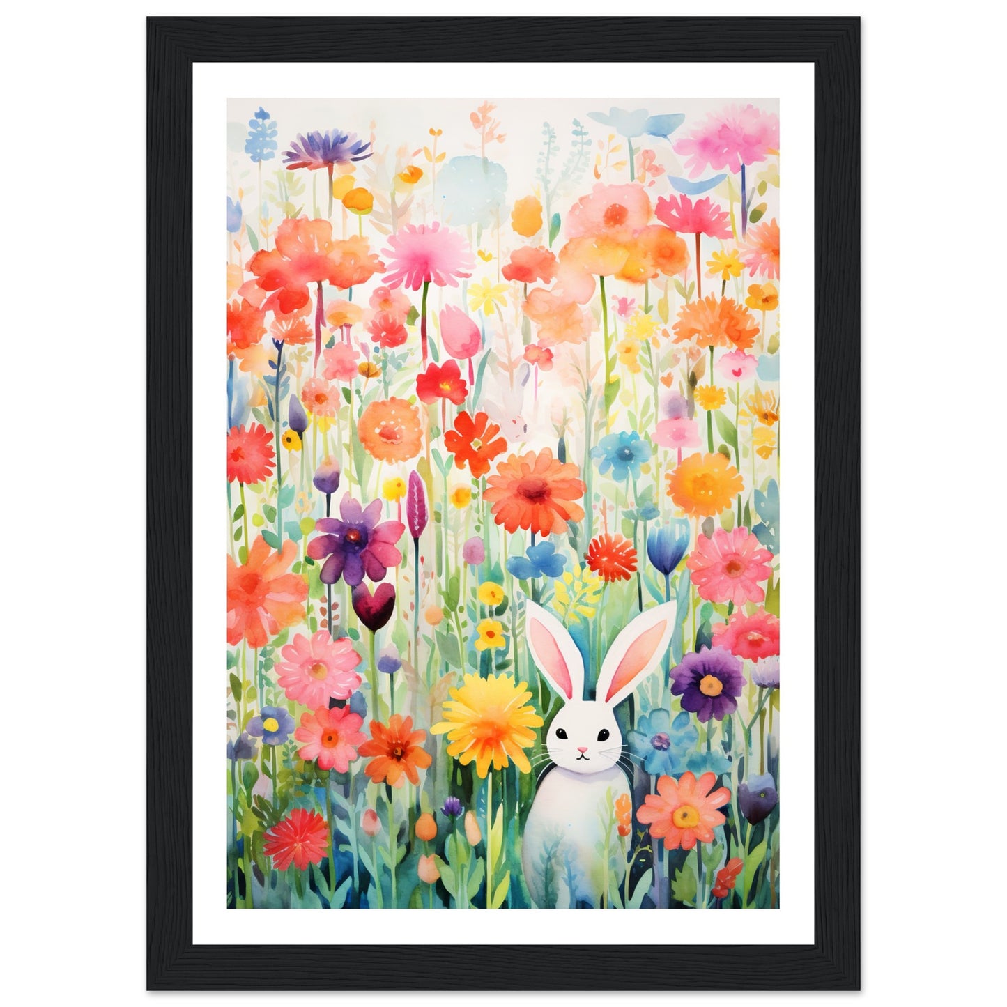 Vibrant Floral Fantasy Wall Art Print