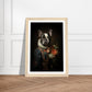 Floral Regency French Bulldog Wall Art Print