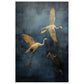 Japanese Inspired Soaring Cranes Wall Art Print