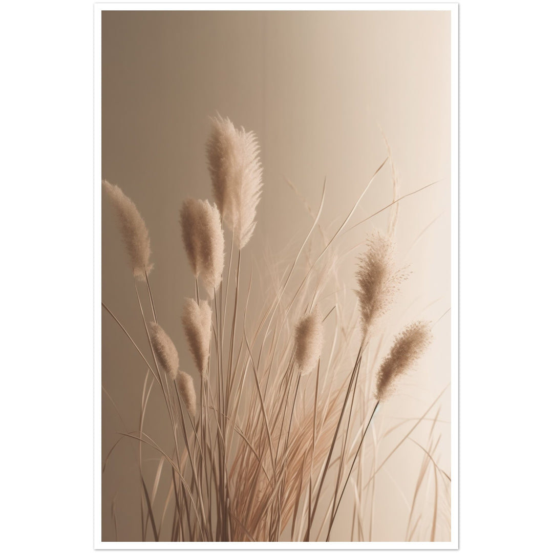 Hazy Reeds in Natural Hues Photograph Wall Art Print