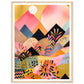 Lush Pink Zig Zag Mountain Peaks Wall Art Print