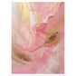 Melting Waves of Pink and Gold Abstract Painting Wall Art Print