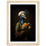 Load image into Gallery viewer, Regency Peacock Art Print - Elegant Floral Majesty