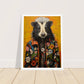 Groovy Hippy Skunk in Flower Power Jacket Wall Art Print