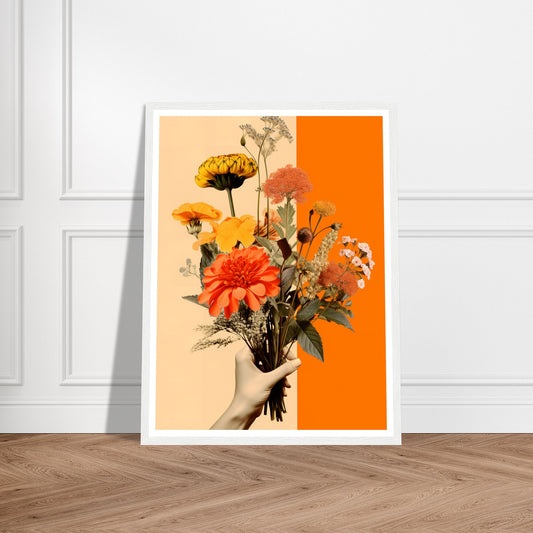 Floral Embrace Of Earthly Flowers Bouquet Wall Art Print