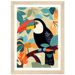 Load image into Gallery viewer, African Textile-Inspired Toucan Vibrant Bird Wall Art Print