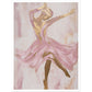 Fluid Ballet Dancer in Pink and Gold Wall Art Print