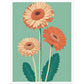 Radiant Gerbera Minimalist Daisy Flower Art