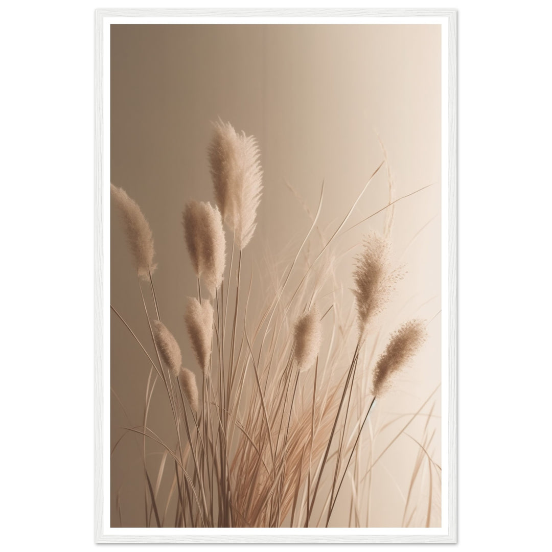 Hazy Reeds in Natural Hues Photograph Wall Art Print